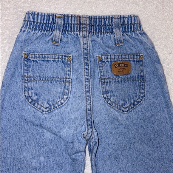 Vintage 80’s riders Classic Blue Denim Kids Jeans 3t - Picture 2 of 9